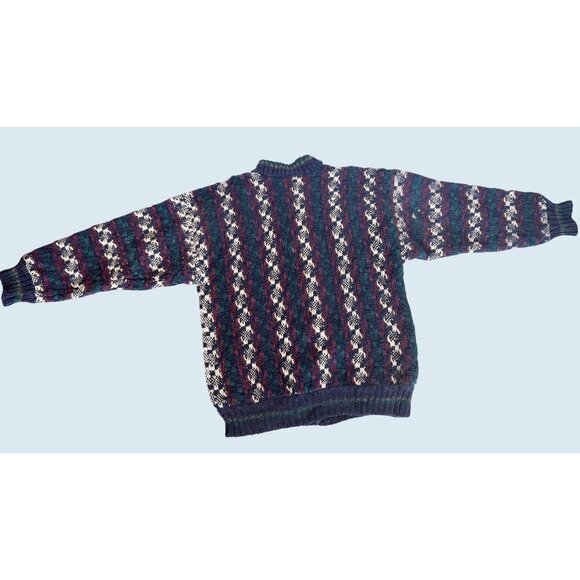 World Class, Inc Vintage Full Button Wool Oversized Sweater Sz L - Picture 6 of 8